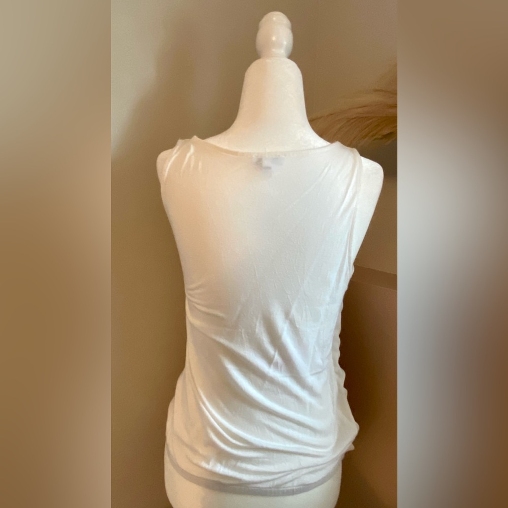 Express Women’s Small Cream Dress Tank‎ Top Shirt Office Summer Fall Spring - Picture 4 of 4